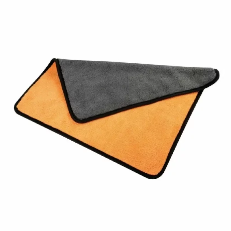 Lavetă din microfibră cu două fețe Premium 40x40 cm, gri-portocaliu