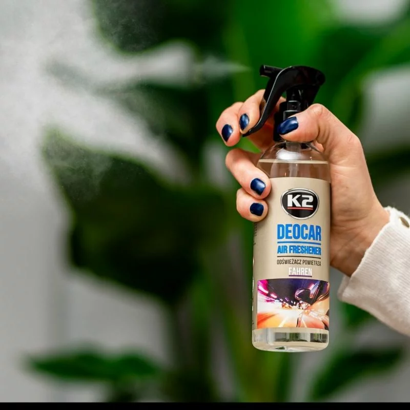 Odorizant auto cu atomizor K2 Deocar Fahren 250 ml, parfum intens