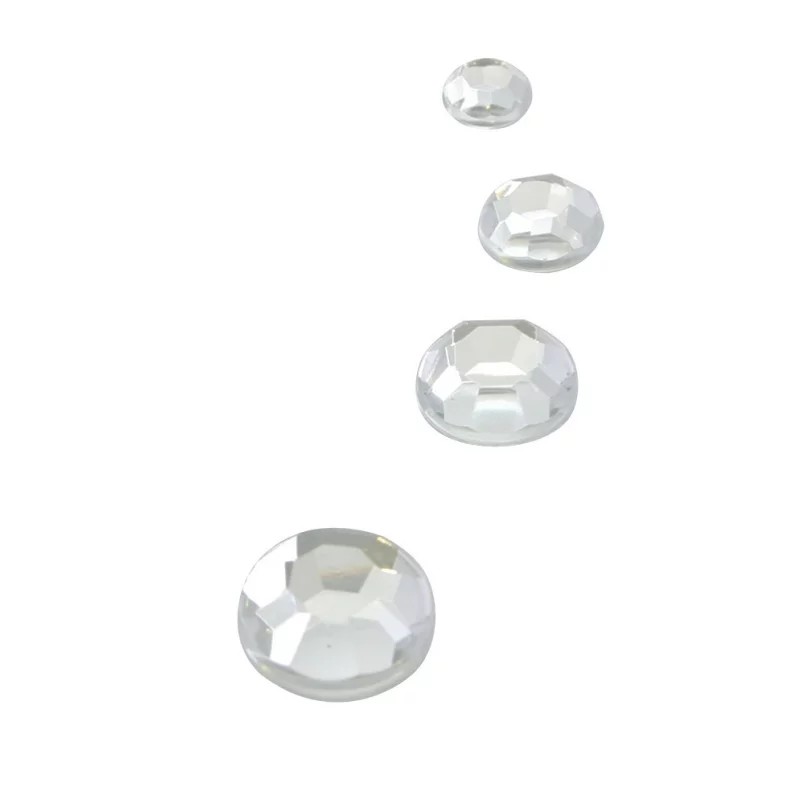 Ornamente auto cristal adezive transparente pentru interior, 59 buc