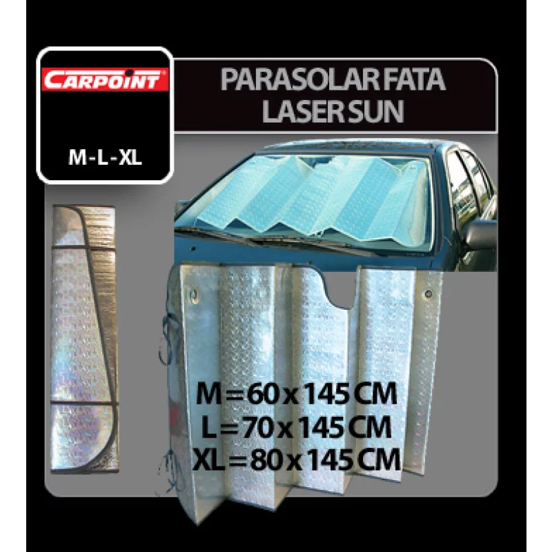 Parasolar auto pentru parbriz Laser Sun 70x145 cm, marimea L