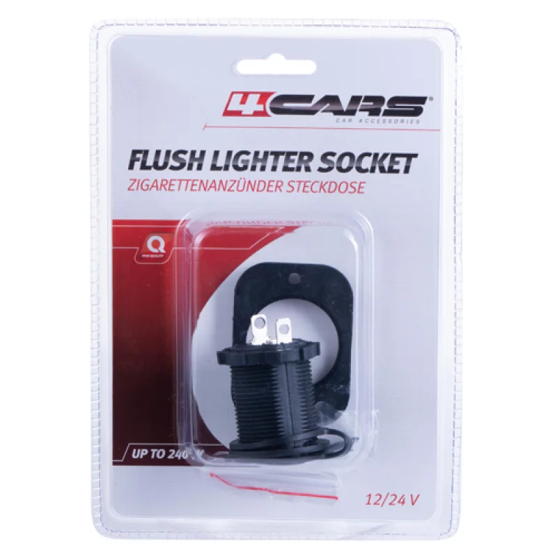 Priza auto incorporabila 12/24V 20A etansa cu capac, 4Cars