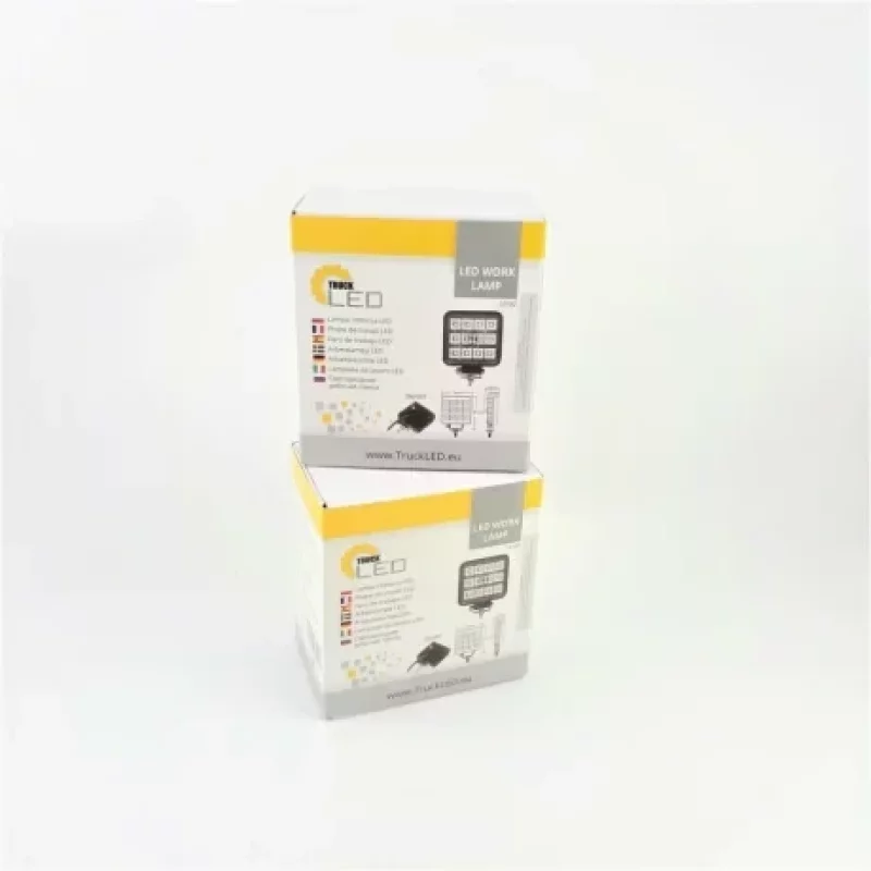 Proiector LED auto patrat Kamar 12/24V, 12 LED, cu intrerupator