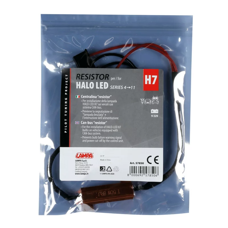 Rezistor Can-Bus H7 pentru becuri LED Halo Serie 4/11, 9-32V