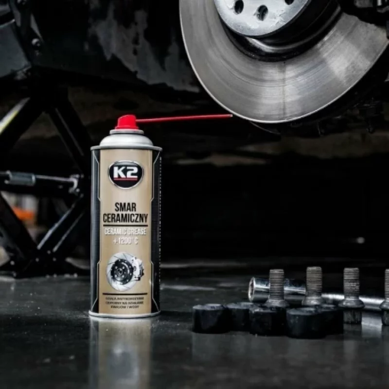 Spray lubrifiant ceramic K2 400 ml pentru frane si suruburi, 1200°C