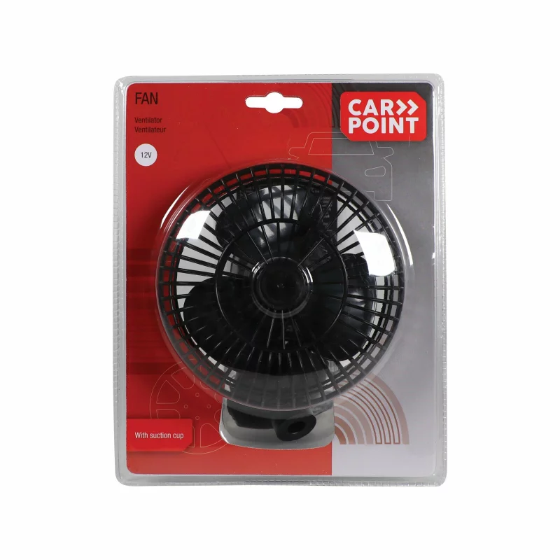 Ventilator auto fix cu ventuza Carpoint 12V, diametru 13,5 cm