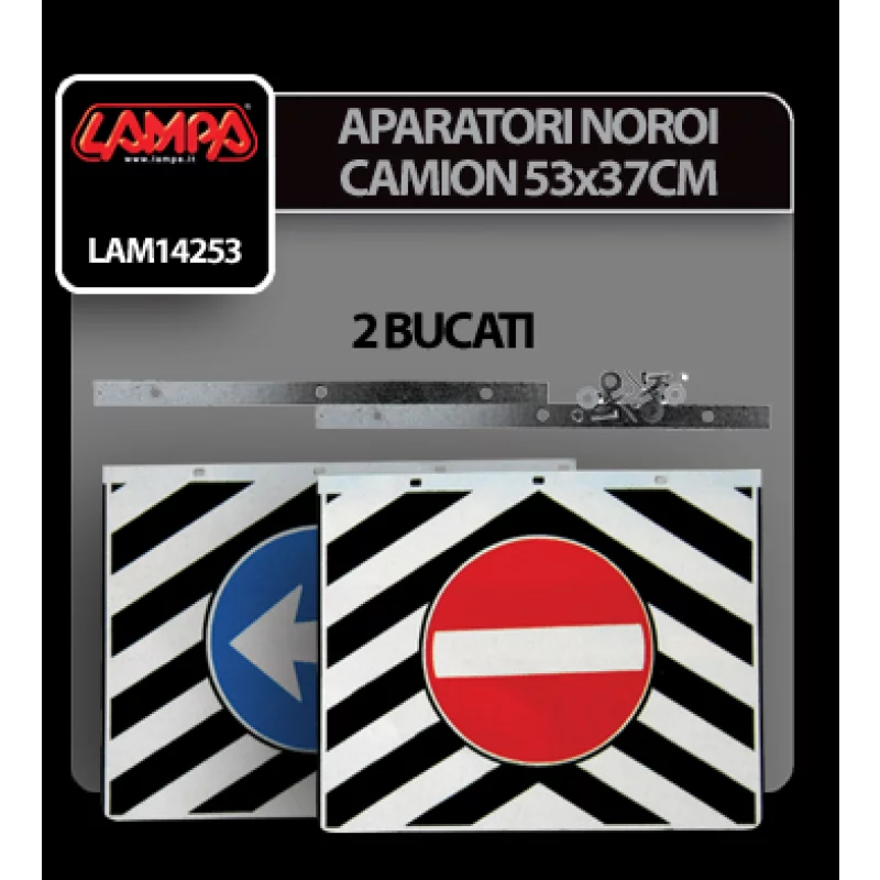 Aparatori noroi camion din cauciuc 53x37 cm, set 2 bucati