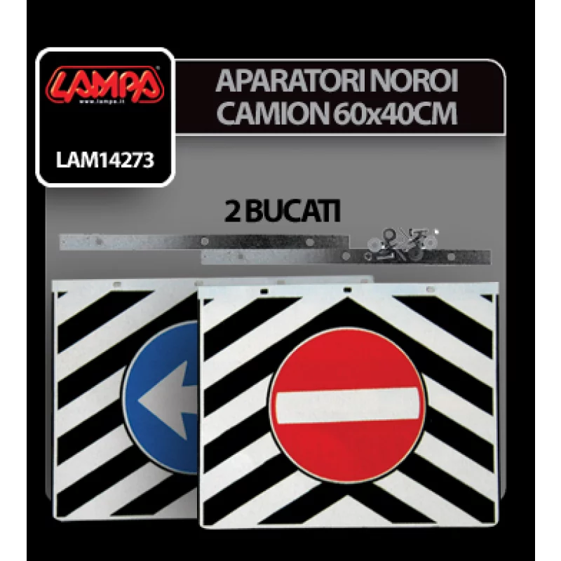 Aparatori noroi camion 60x40 cm din cauciuc, set 2 buc cu marcaje