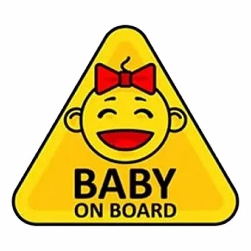 Autocolant auto Baby on Board 13,3x15 cm, multicolor, Type-3