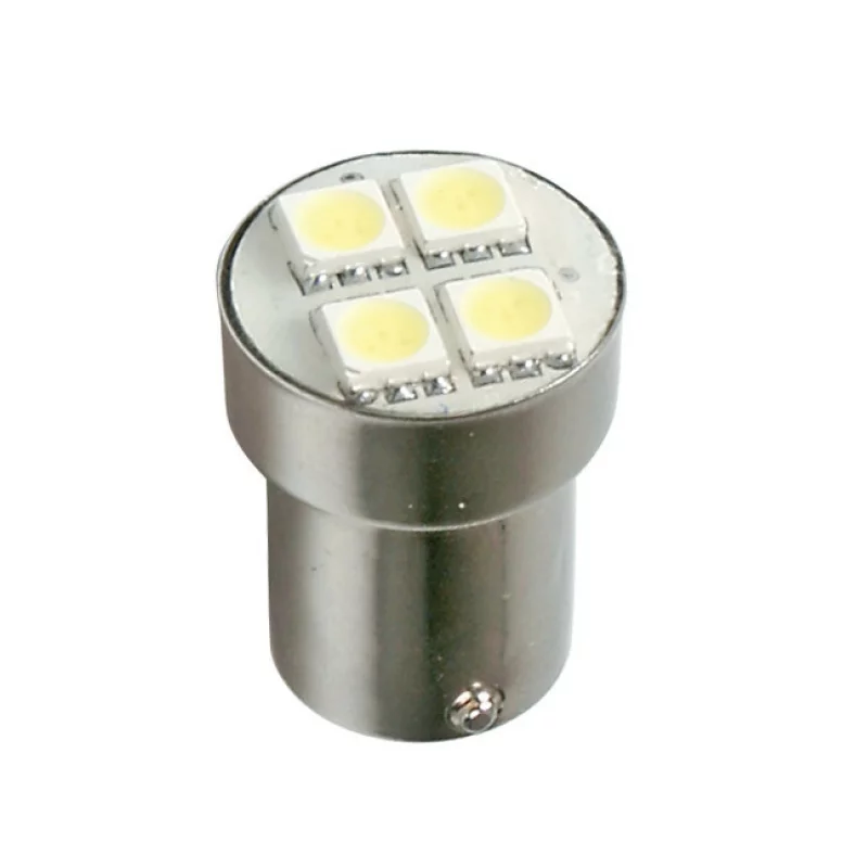 Bec LED P21W BA15s 24V alb 6500K, 4 SMD, pentru utilizare interioară