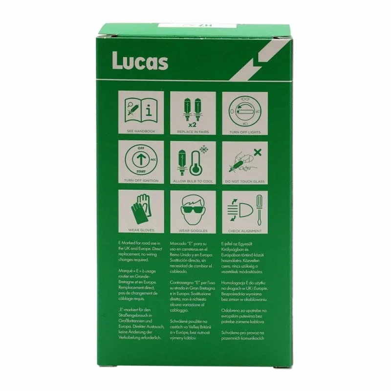 Bec halogen auto H4 12V 60/55W +150% LightBooster P43t, 2 buc Lucas