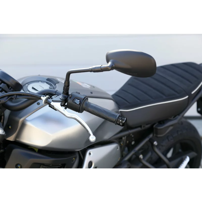 Capete ghidon moto universale din aluminiu anodizat, negre, 2 buc