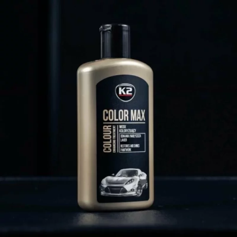 Ceara auto coloranta neagra K2 Color Max, 250 ml, pentru luciu si retus fin
