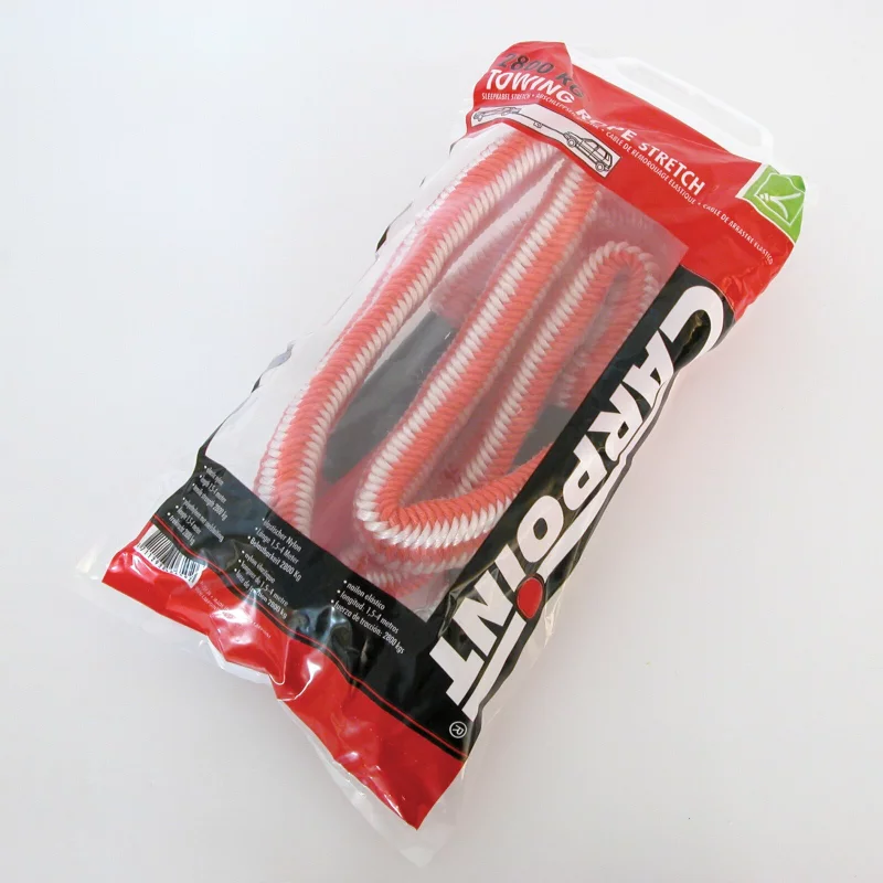 Coardă de tractare elastică auto 2800 kg, 1,5-4 m, cu cârlige