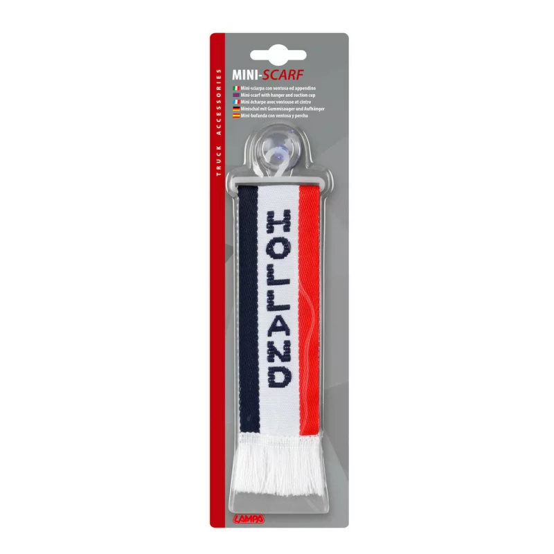 Fanion auto mic cu ventuză pentru parbriz, model steag Olanda