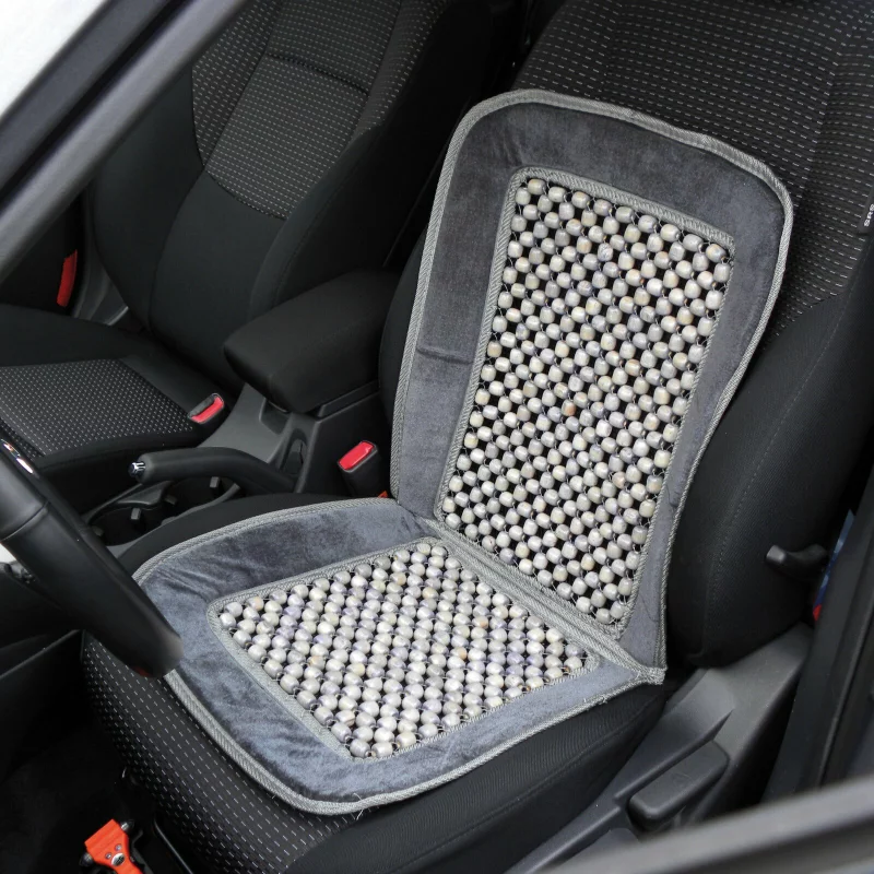 Husă scaun auto față cu bile din lemn și velur Deluxe Carpoint