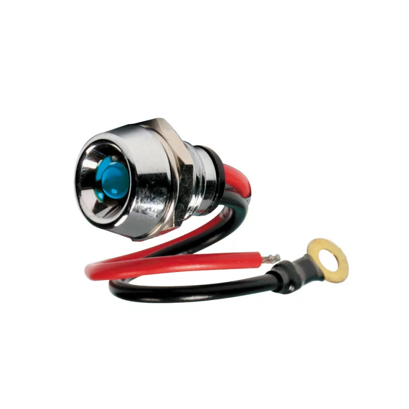 Indicator luminos LED albastru 12/24V pentru panou, montaj Ø11,2 mm