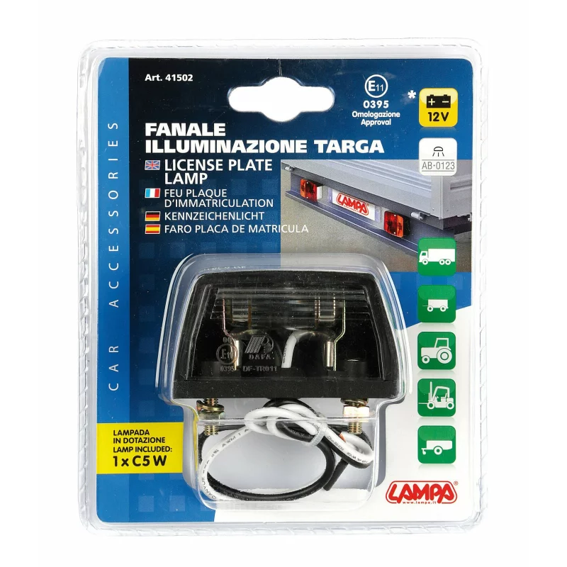 Lampa iluminare numar inmatriculare 12V cu bec inclus, omologata ECE