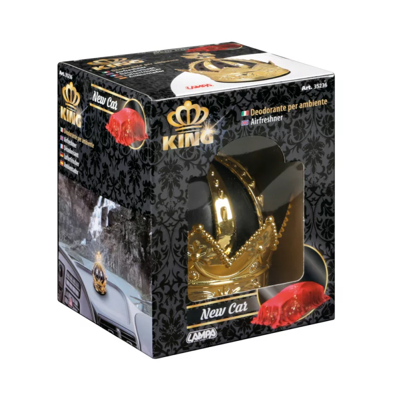 Odorizant auto King 50 ml cu parfum New Car și intensitate reglabilă