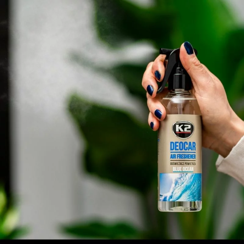 Odorizant auto și de interior K2 Deocar Blue Ocean cu atomizor, 250 ml