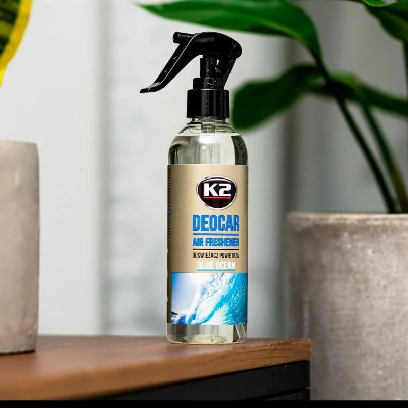 Odorizant auto și de interior K2 Deocar Blue Ocean cu atomizor, 250 ml