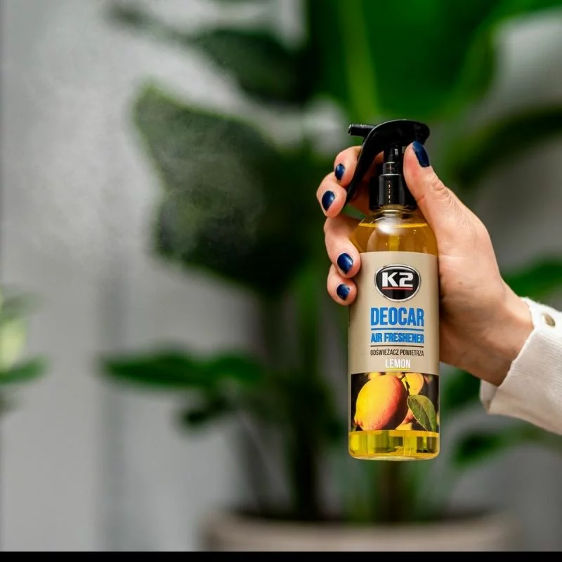 Odorizant auto si de interior K2 Deocar cu atomizor, lamaie, 250 ml