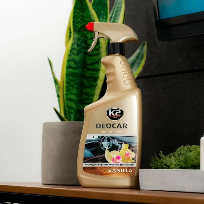 Odorizant auto cu atomizor K2 Deocar Vanilie 700 ml, parfum intens