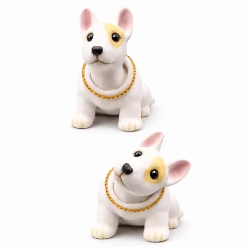 Ornament auto interior Bull Terrier cu cap mobil pentru bord