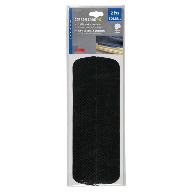 Ornamente praguri auto Carbon-Look 30x5,5 cm, set 2 bucăți