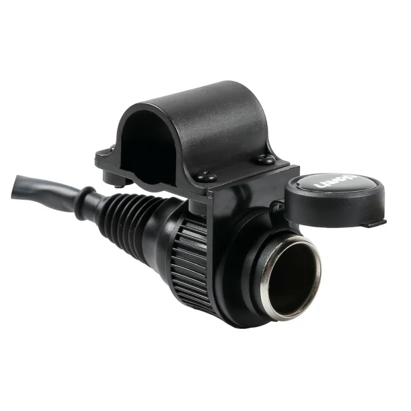 Priză brichetă 12V 12A cu fixare pe ghidon, capac etanș și cablu