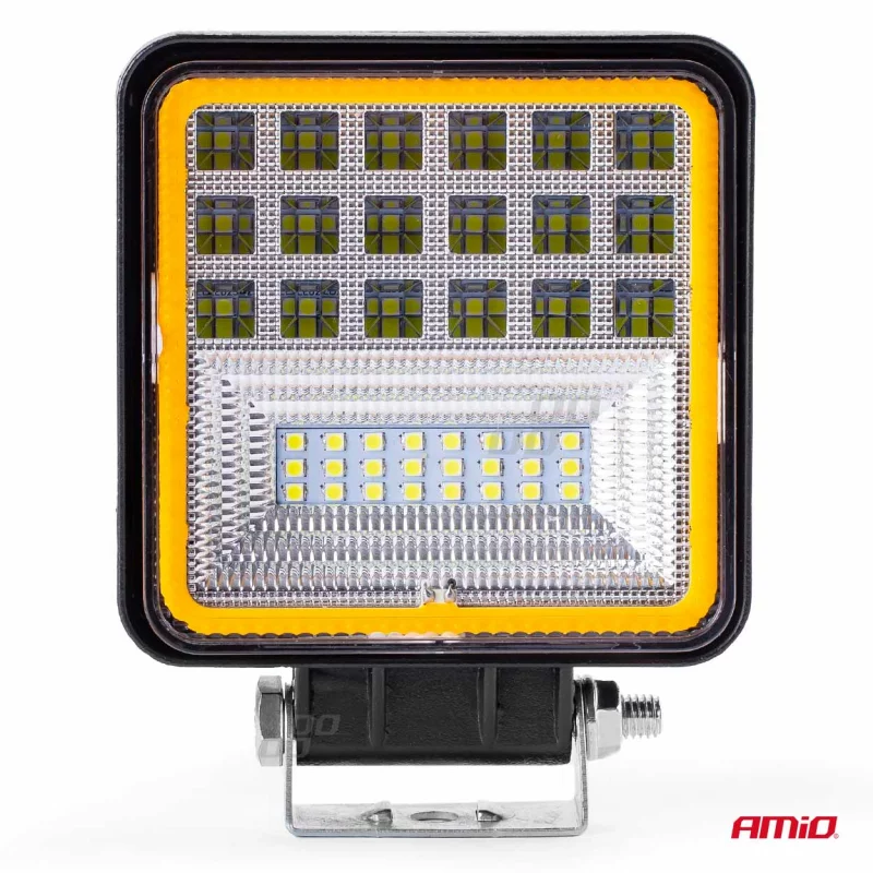 Proiector LED pătrat metalic Angel Eyes cu 2 funcții 9-36V Amio
