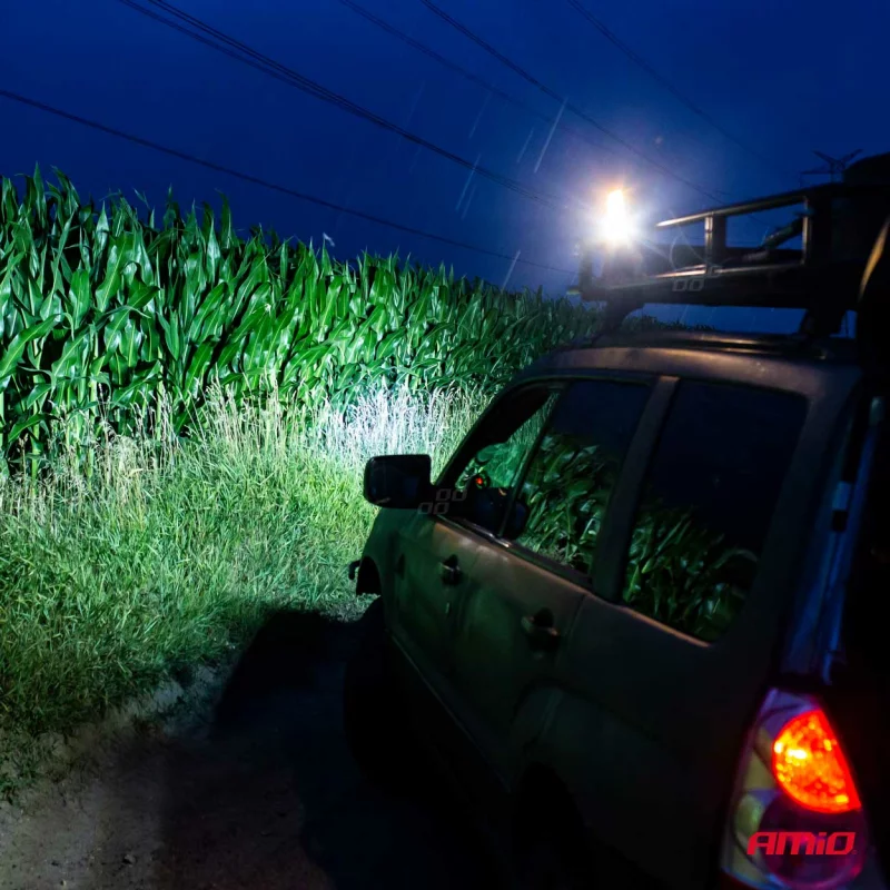 Proiector LED pătrat metalic Angel Eyes cu 2 funcții 9-36V Amio