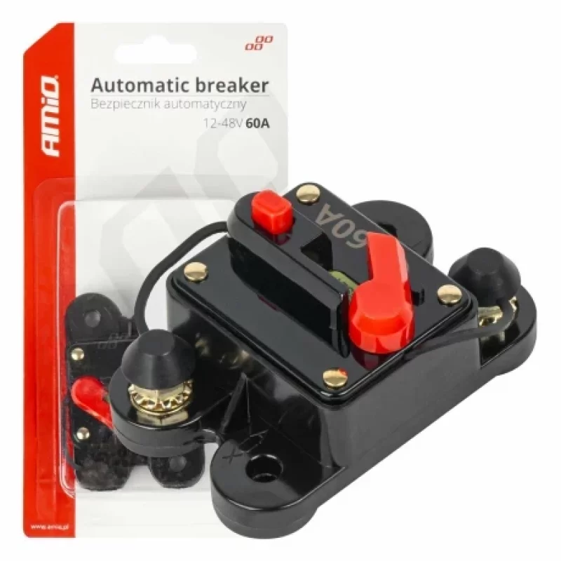 Siguranta automata auto 60A 12-48V cu buton de resetare Amio