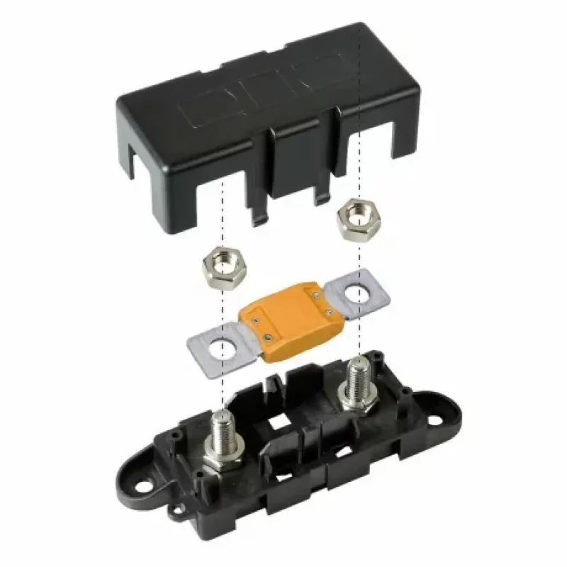 Suport siguranță ANL Maxi 40-275A, 12/32V, negru, Lampa