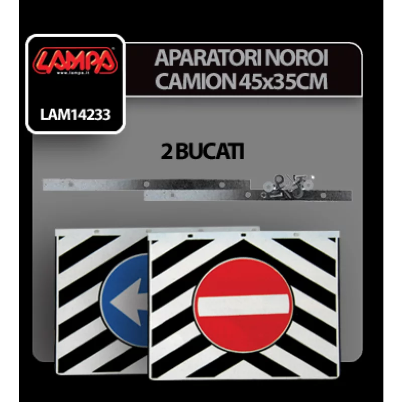 Aparatori noroi camion din cauciuc 45x35 cm, set 2 buc