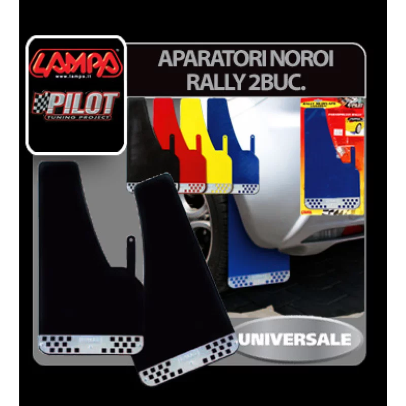 Aparatori noroi universale Rally negre, set 2 bucati, cu montaj usor