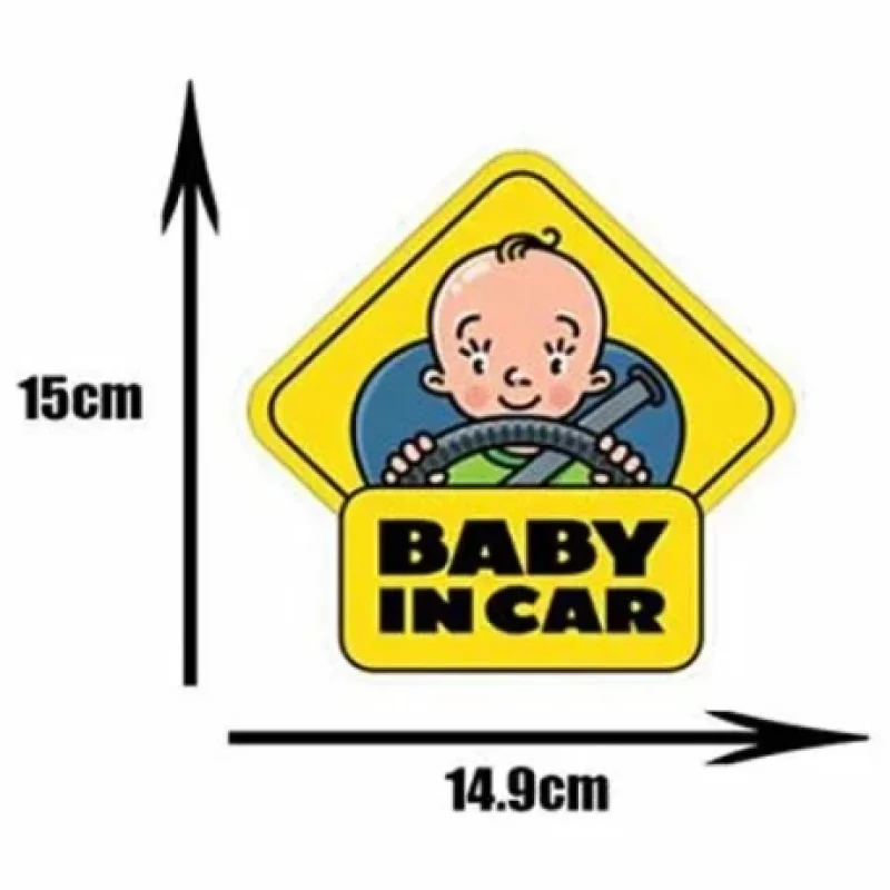 Autocolant auto Baby on Board 15x14,9 cm, multicolor, Type-2