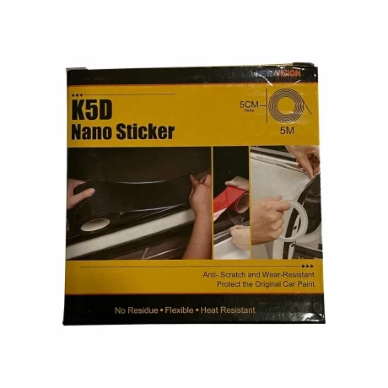 Banda ornament auto carbon adeziva din PVC, negru, 500 x 5 cm