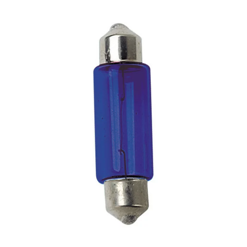 Set 2 becuri sofit 12V 10W albastre 11x35 mm SV8.5-8 pentru interior auto