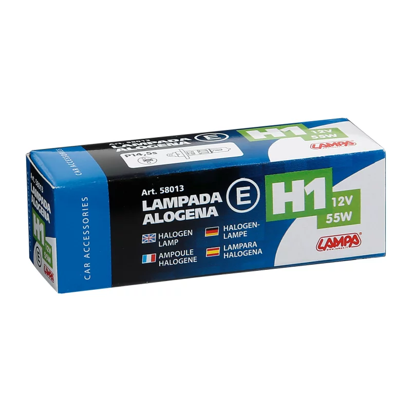 Bec halogen auto H1 12V 55W cu dulie P14,5s, omologat, Lampa