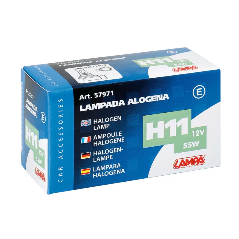 Bec halogen auto H11 12V 55W PGJ19-2 pentru far, Lampa, 1 buc