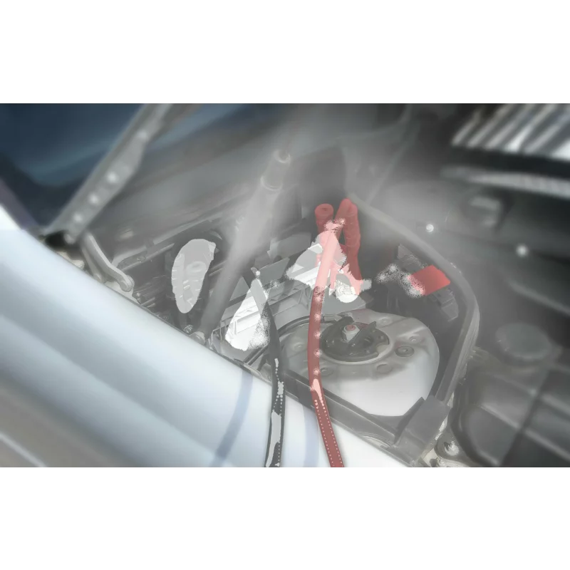 Cablu transfer curent auto 500A, 450 cm, 12/24V, set 2 bucati Lampa