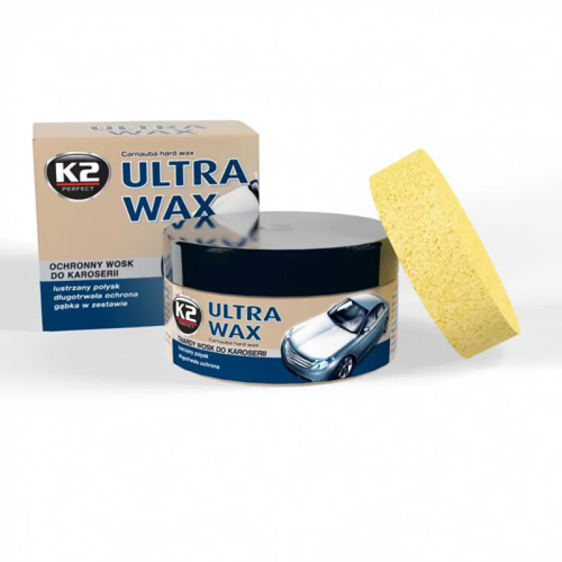 Ceară solidă pentru protecție caroserie K2 Ultra Wax cu carnauba, 250 g