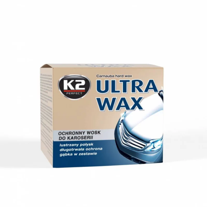 Ceară solidă pentru protecție caroserie K2 Ultra Wax cu carnauba, 250 g