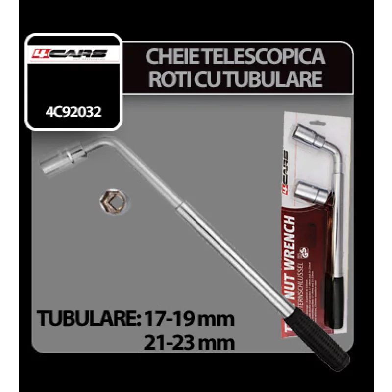 Cheie telescopica pentru roti 17-19 si 21-23 mm cu tubulare, 4Cars