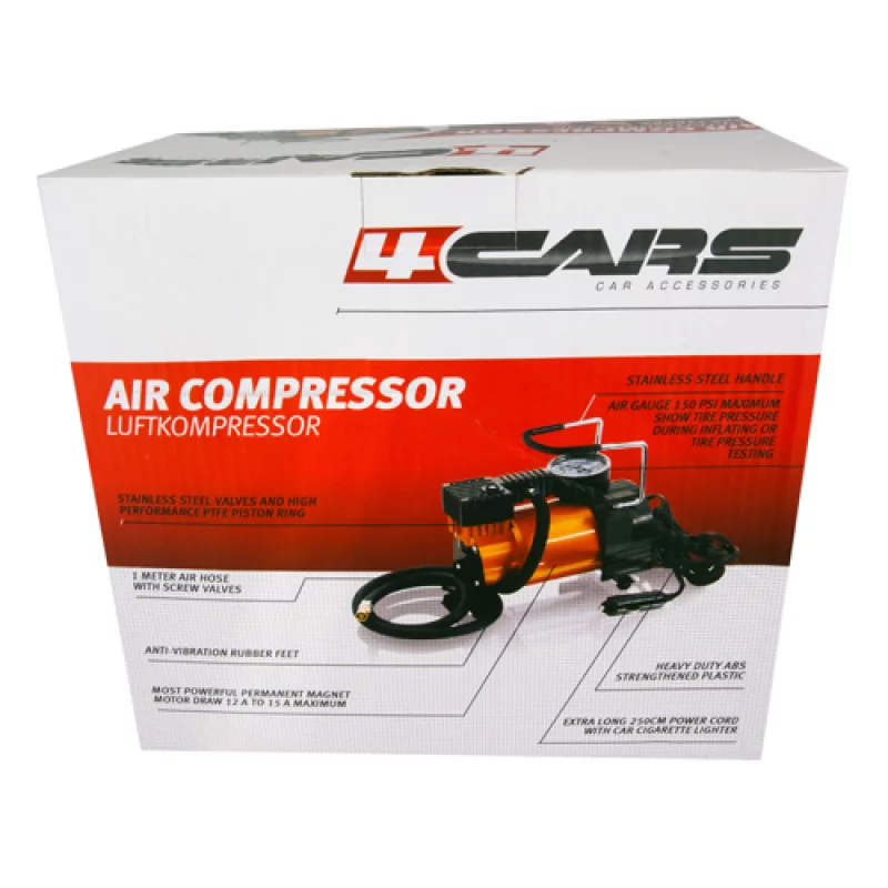 Compresor aer auto din metal 4Cars 12V, 150 PSI, 11 bari