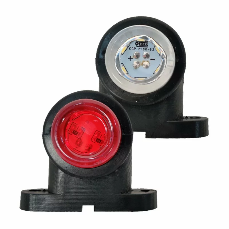 Lampa gabarit camion mini LED 12/24V alb/rosu, set 2 bucati