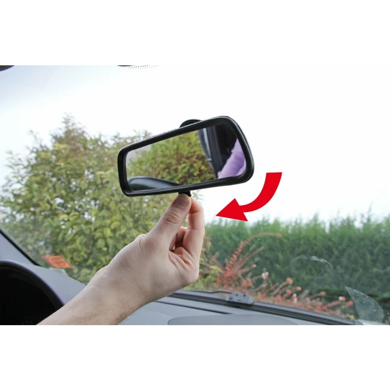 Oglindă interioară auto cu ventuză pentru parbriz, 213x55 mm