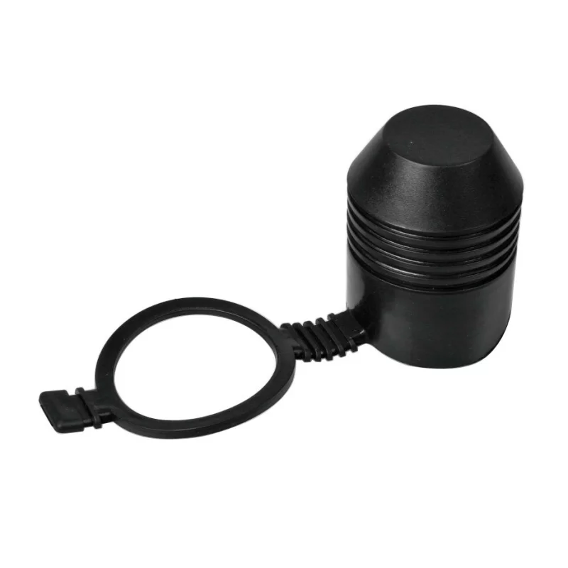 Capac protecție cârlig remorcare cu inel de siguranță, negru, PVC