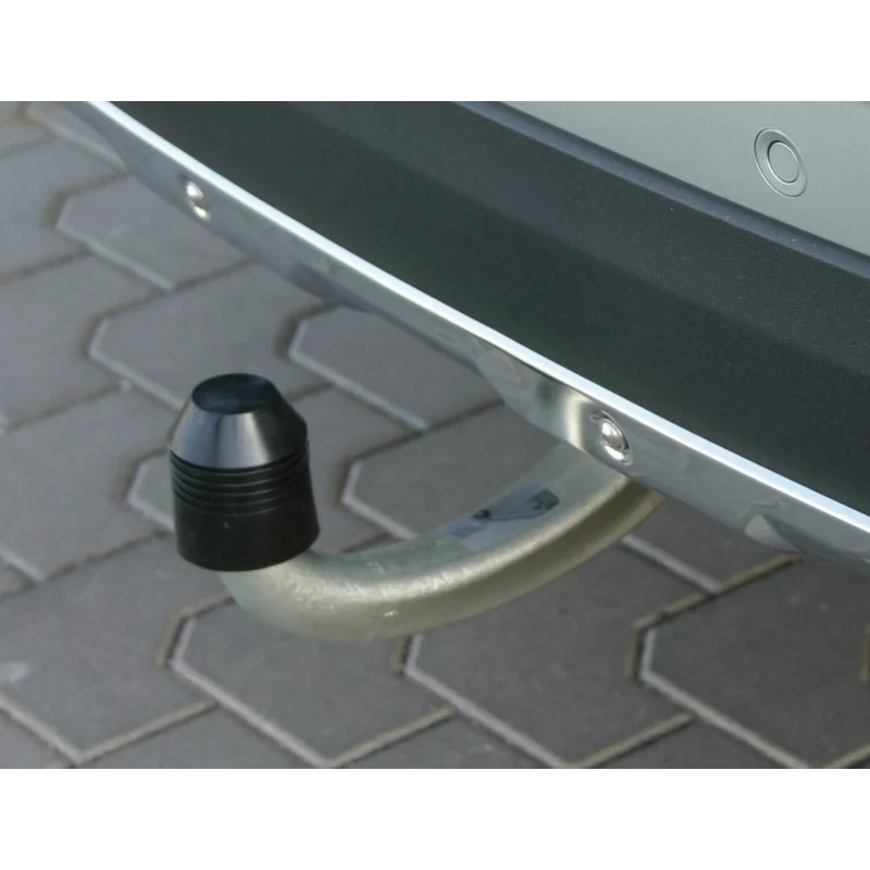 Capac protecție cârlig remorcare cu inel de siguranță, negru, PVC