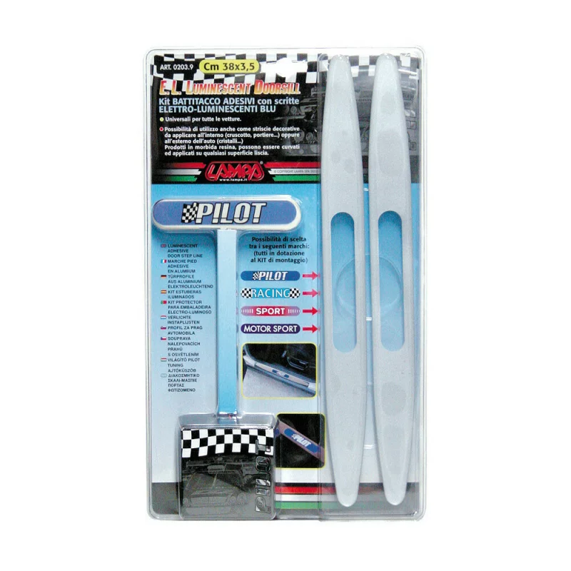 Ornamente praguri auto iluminate 12V, set 2 buc, 38x3,5 cm